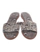 Tory Burch Leather Animal Print Slides