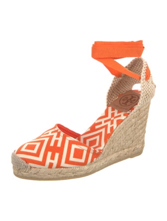 Tory Burch Canvas Printed D'Orsay Pumps