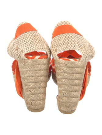 Tory Burch Canvas Printed D'Orsay Pumps