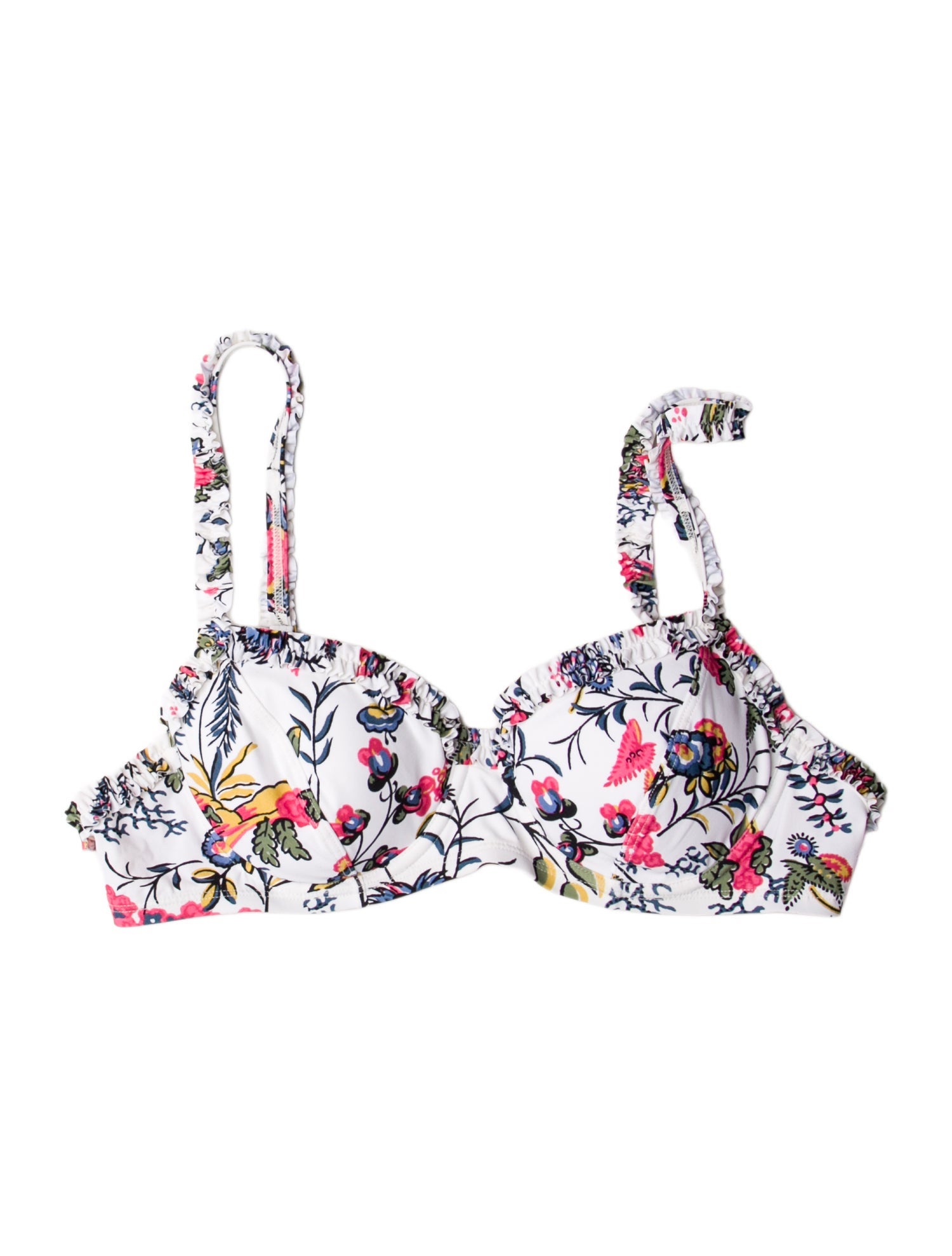 Tory Burch Floral Print Ruffle Embellishment Top w/ Tags