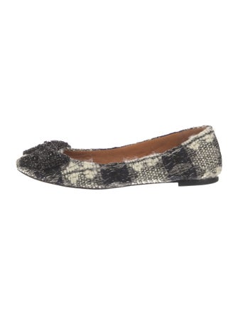 Tory Burch Tweed Printed Flats
