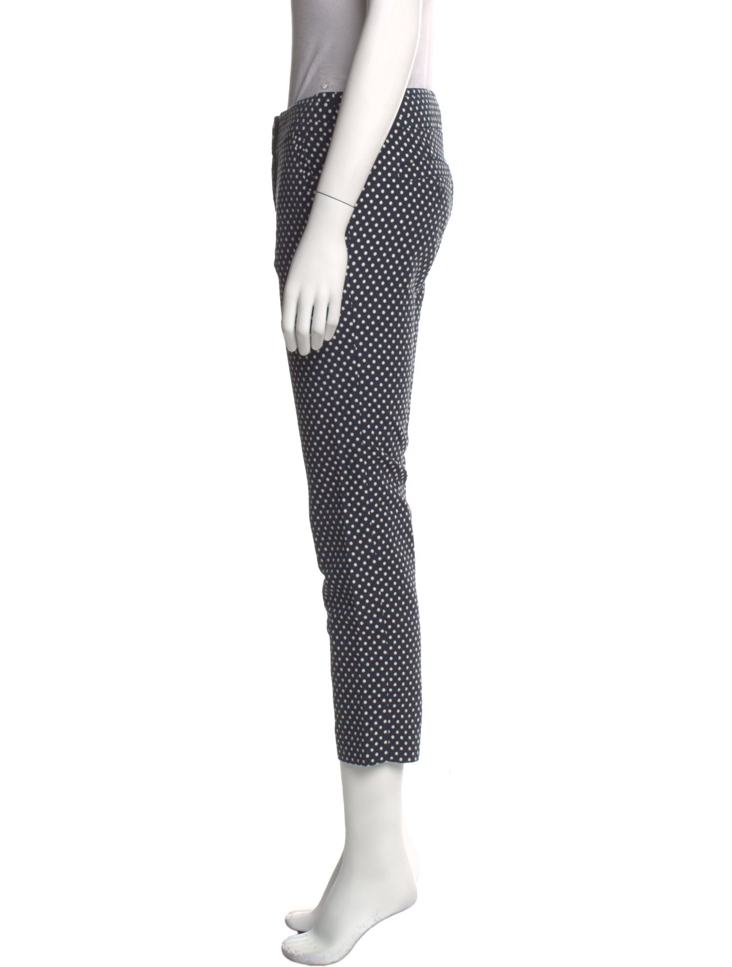 Tory Burch Polka Dot Print Straight Leg Pants