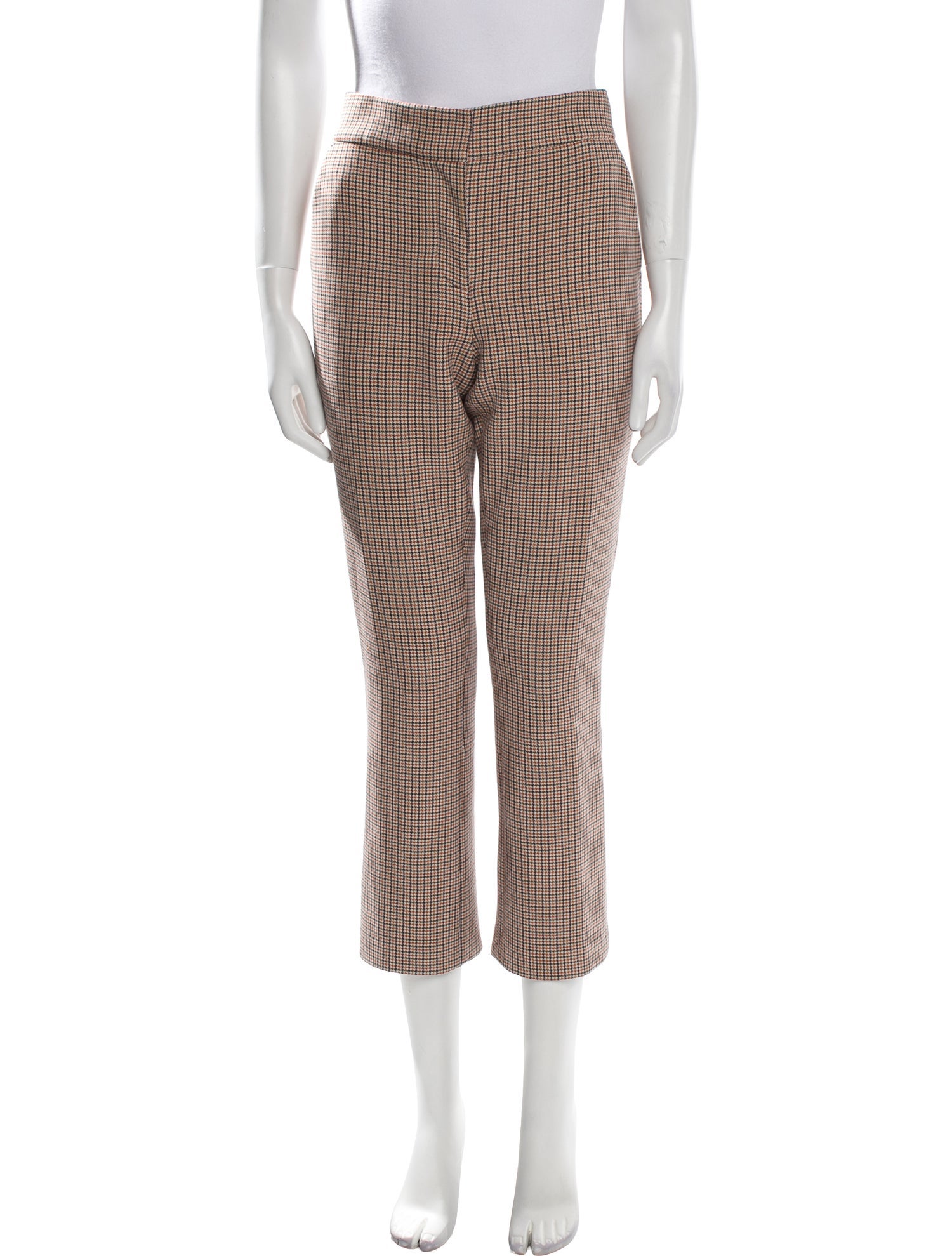 Tory Burch Plaid Print Straight Leg Pants