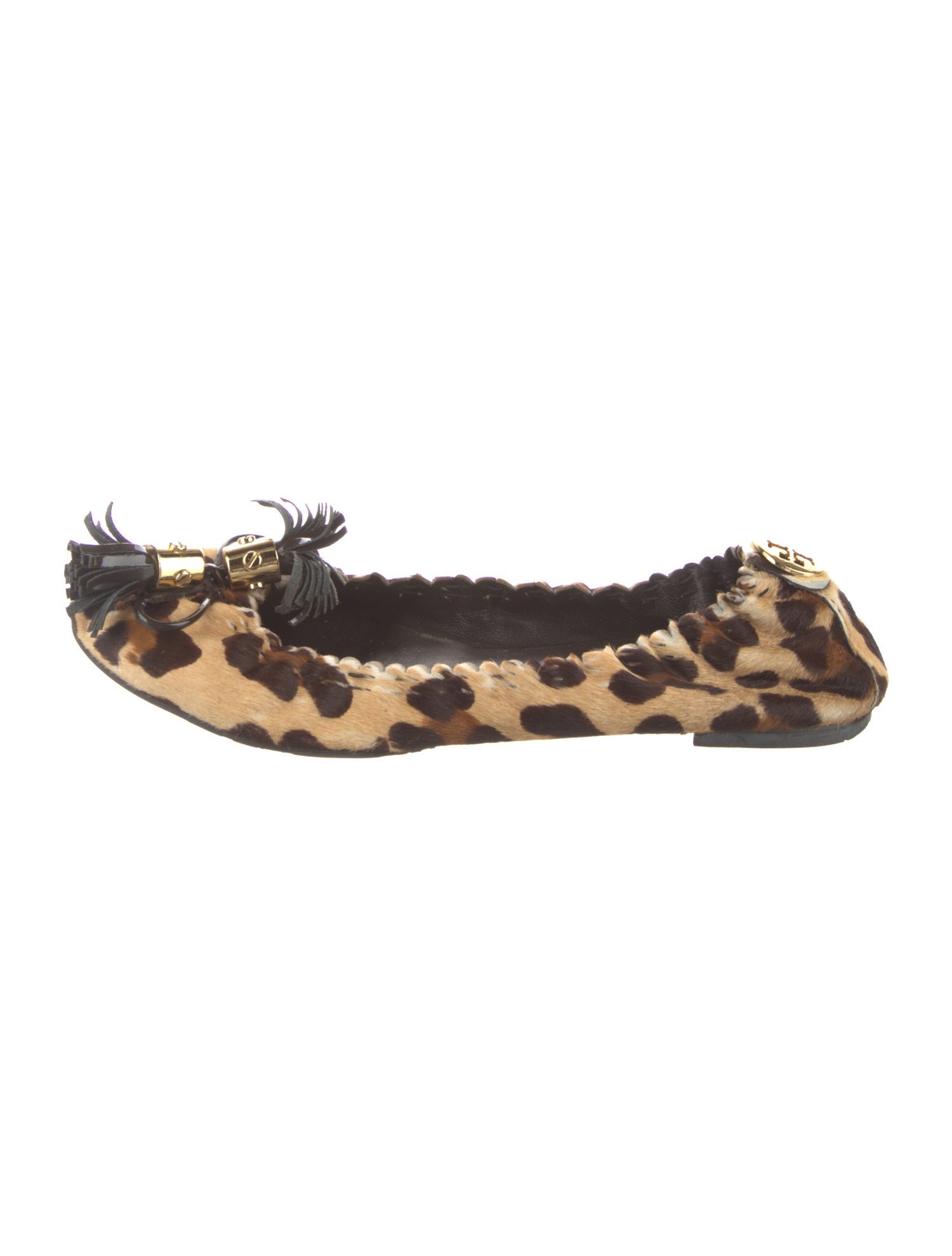Tory Burch Ponyhair Animal Print Ballet Flats