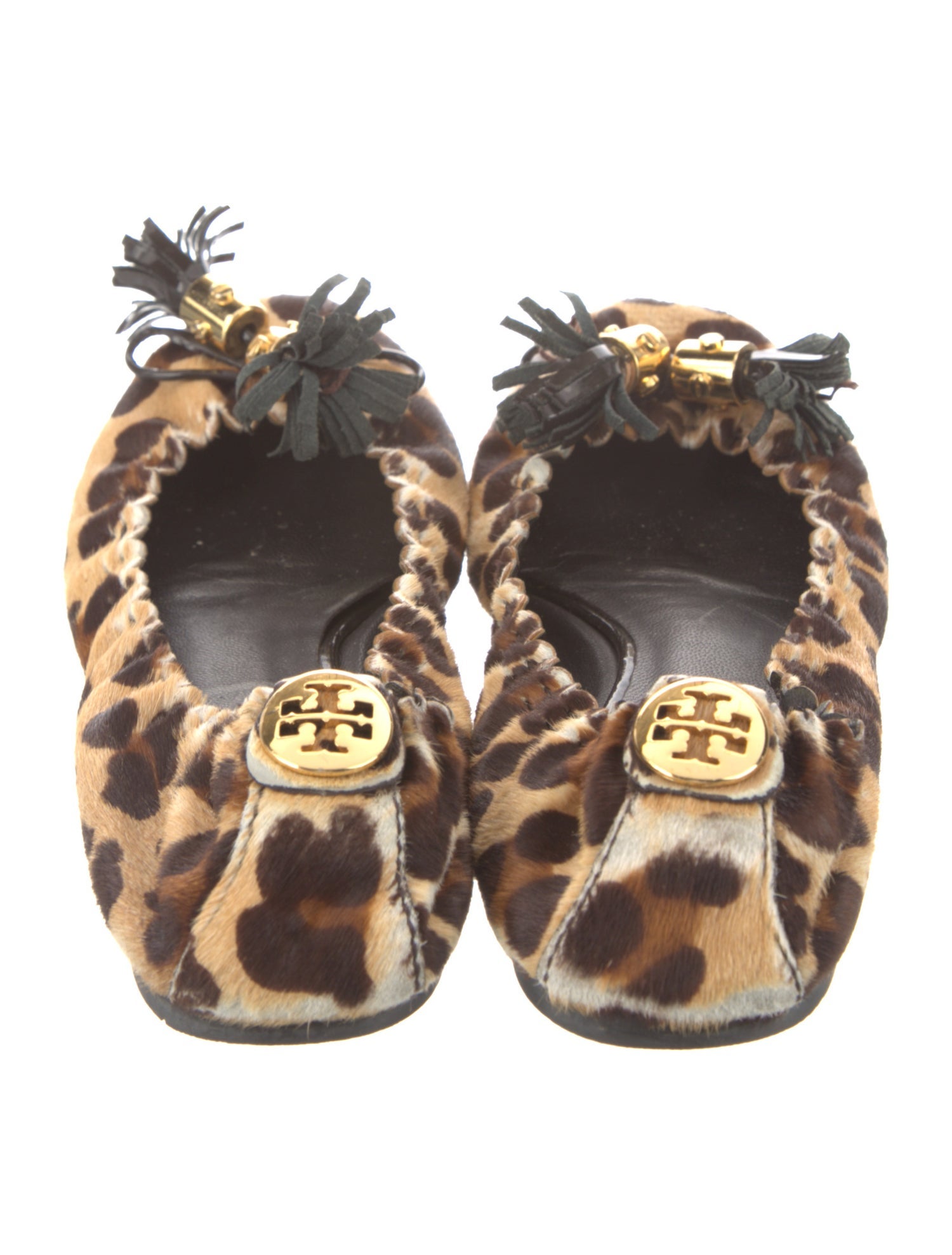 Tory Burch Ponyhair Animal Print Ballet Flats