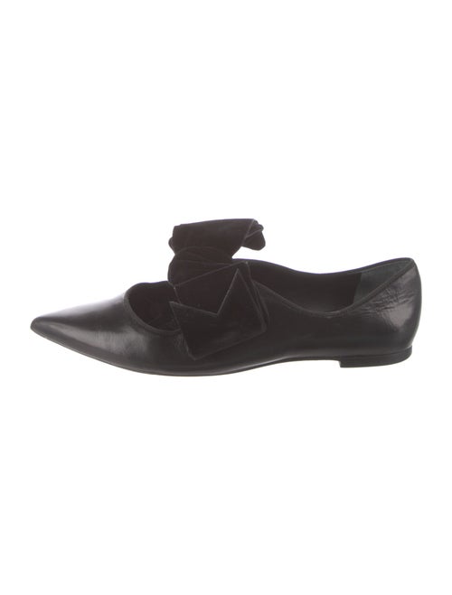 Tory Burch Leather Bow Accents Ballet Flats