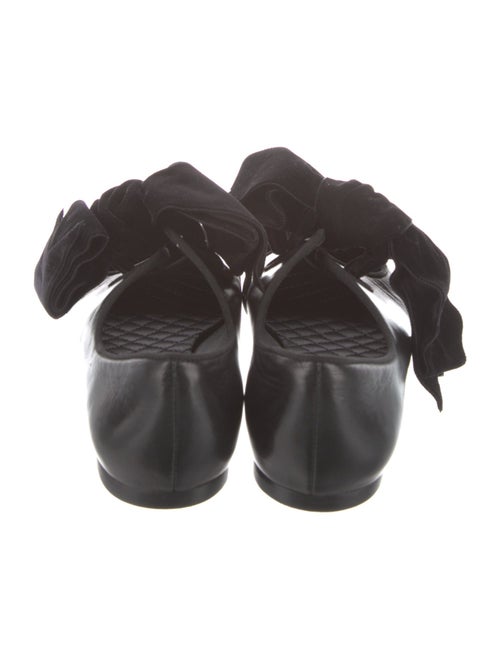 Tory Burch Leather Bow Accents Ballet Flats