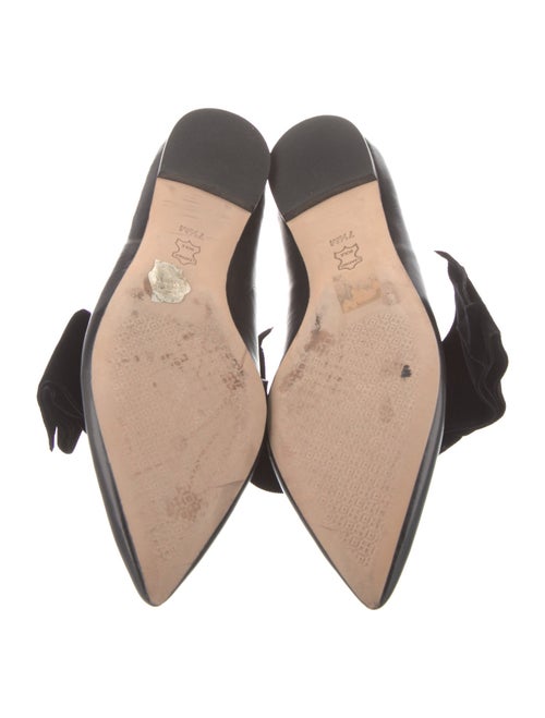Tory Burch Leather Bow Accents Ballet Flats