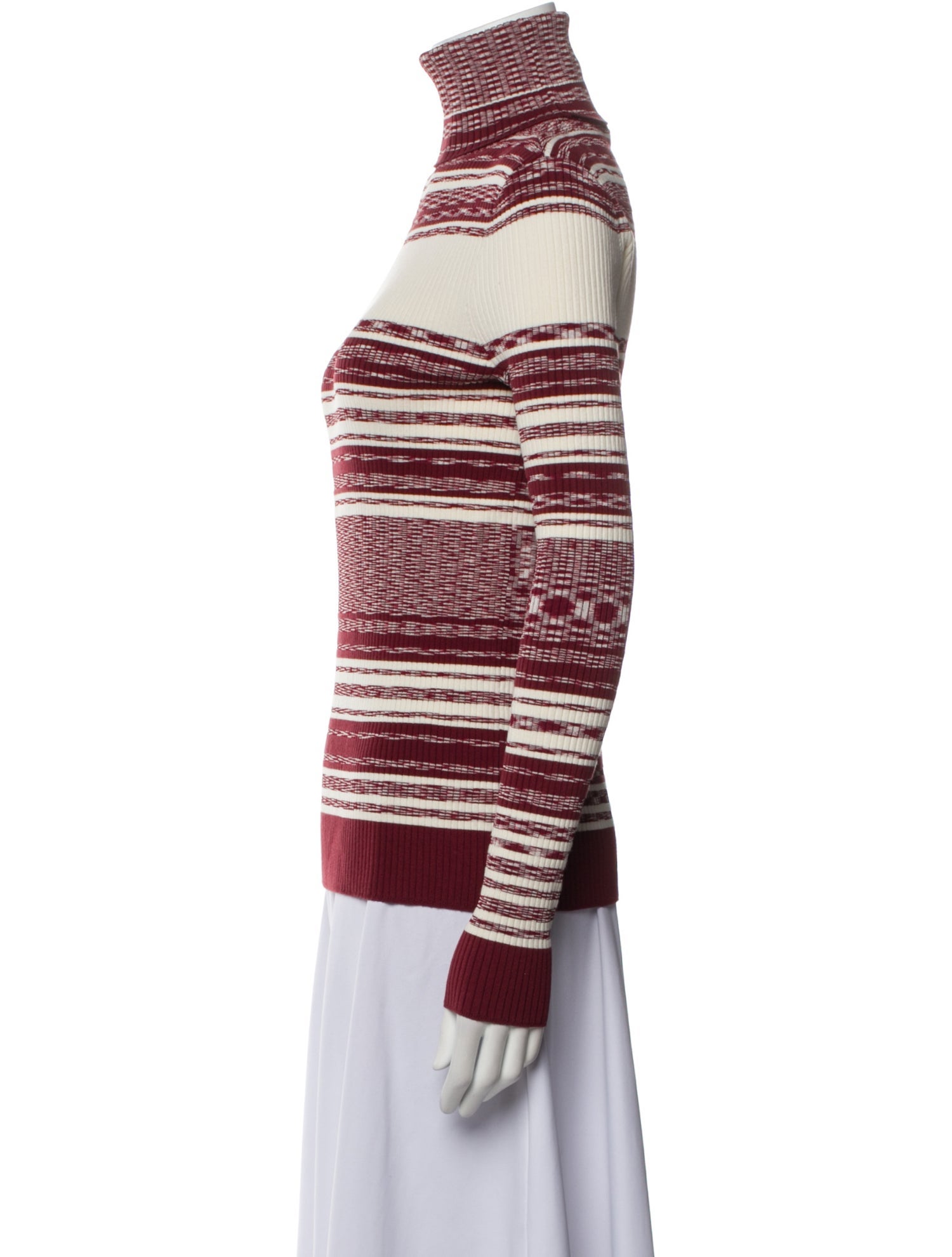 Tory Burch Striped Turtleneck Sweater