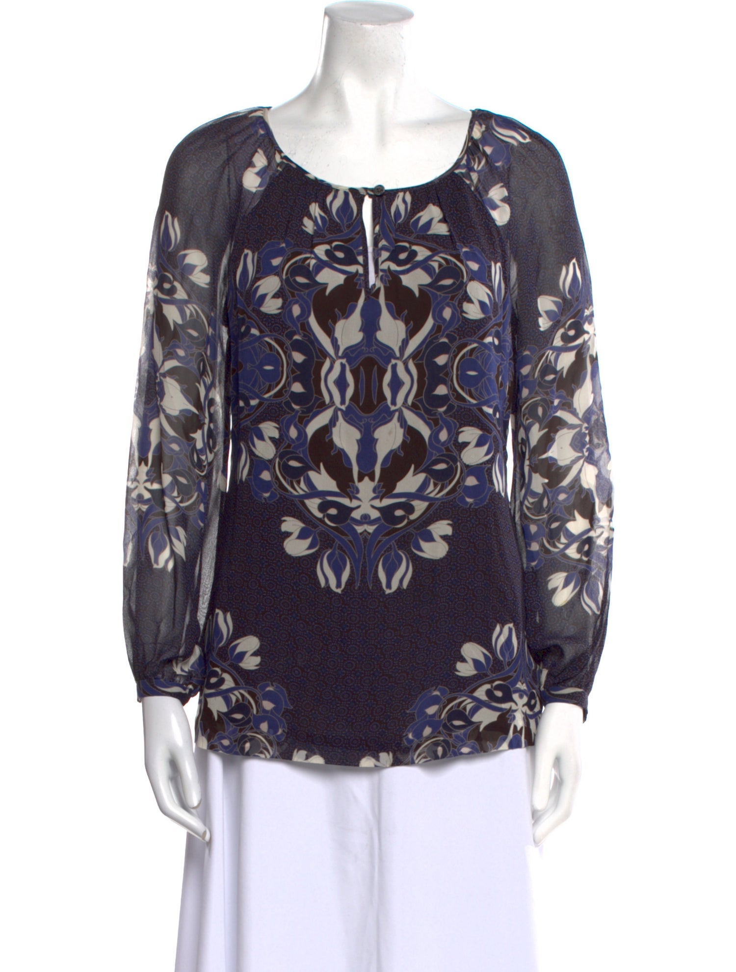 Tory Burch Silk Printed Blouse