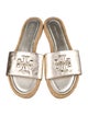 Tory Burch Leather Embroidered Accent Espadrilles