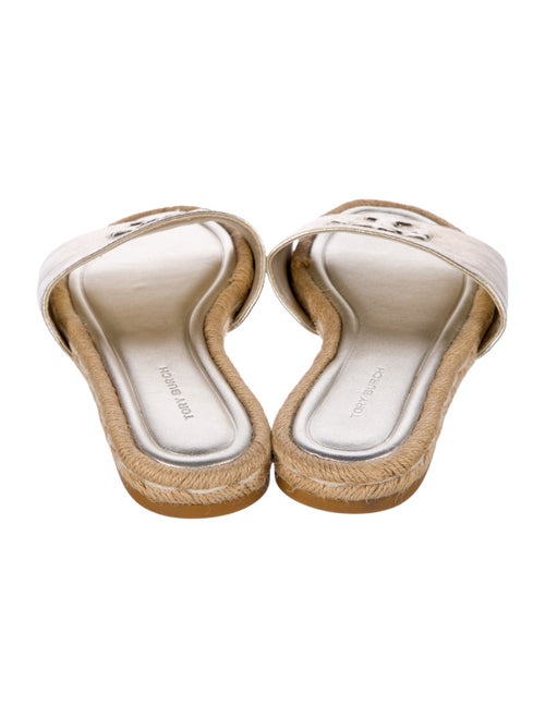 Tory Burch Leather Embroidered Accent Espadrilles