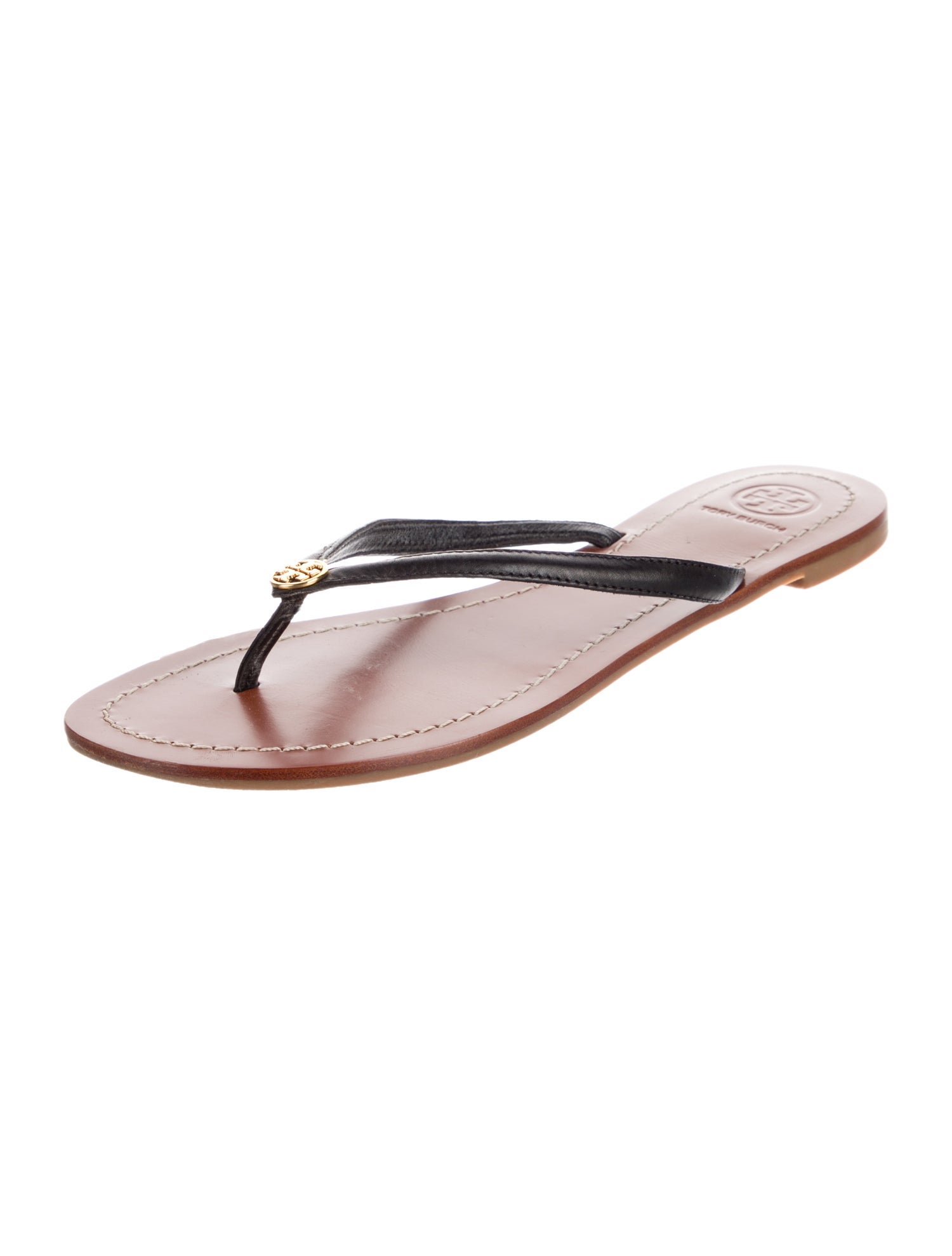 Tory Burch Leather Flip Flops