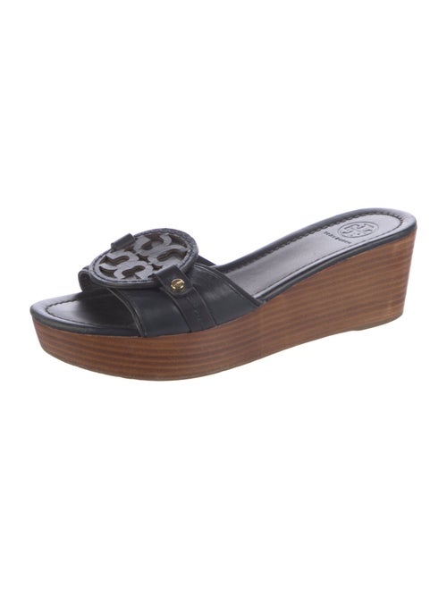 Tory Burch Leather Cutout Accent Slides