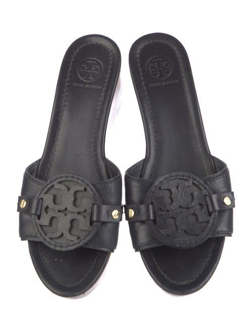 Tory Burch Leather Cutout Accent Slides