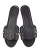 Tory Burch Leather Cutout Accent Slides