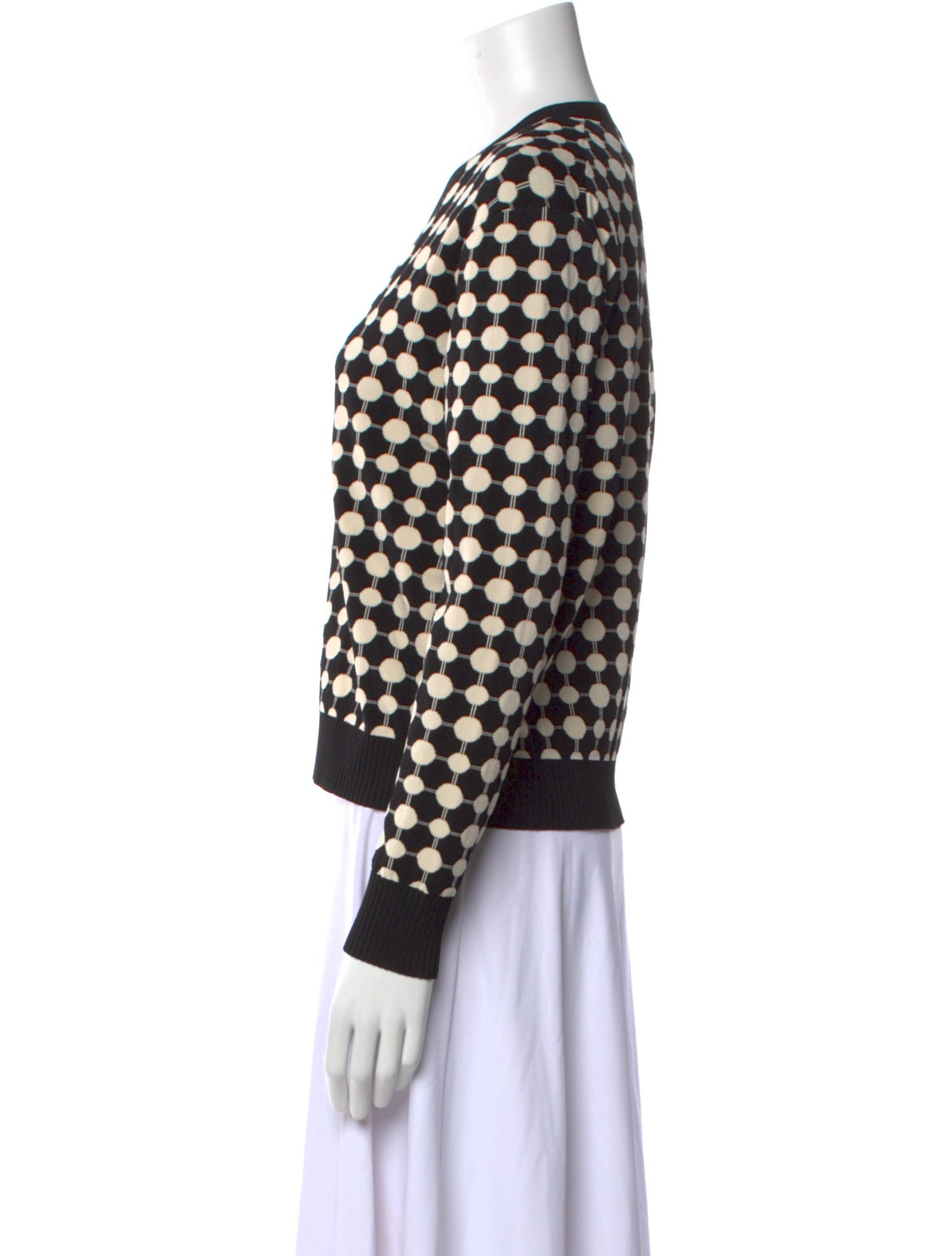Tory Burch Printed V-Neck Sweater w/ Tags