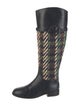 Tory Burch Leather Printed Riding Boots