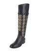 Tory Burch Leather Printed Riding Boots