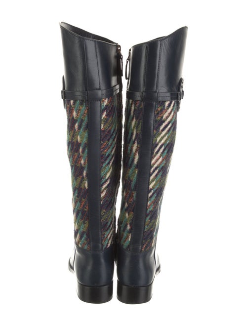 Tory Burch Leather Printed Riding Boots
