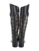 Tory Burch Leather Printed Riding Boots