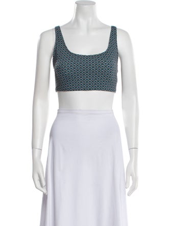 Tory Burch Nylon Printed Crop Top