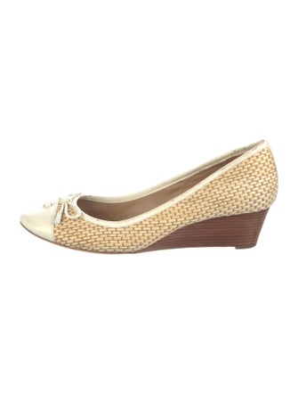 Tory Burch Straw Animal Print Pumps