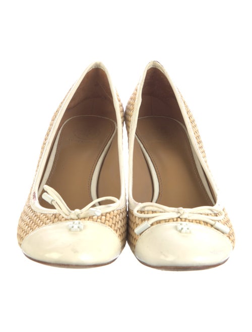 Tory Burch Straw Animal Print Pumps