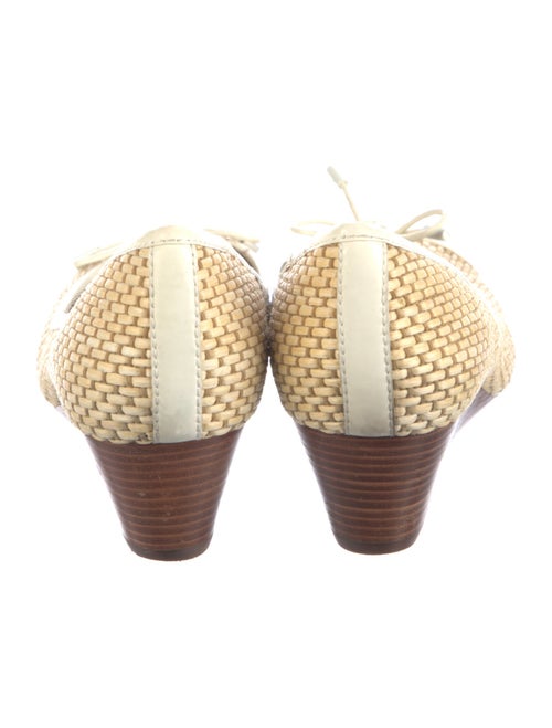 Tory Burch Straw Animal Print Pumps