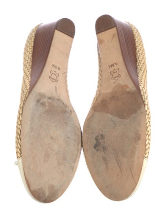 Tory Burch Straw Animal Print Pumps