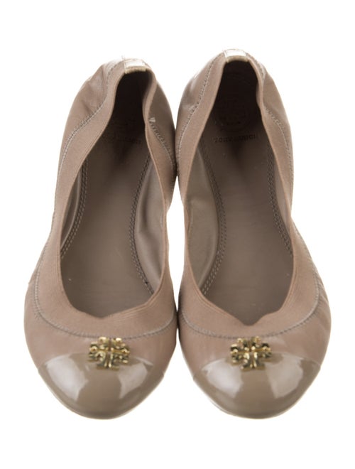 Tory Burch Signature Logo Leather Ballet Flats
