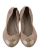 Tory Burch Signature Logo Leather Ballet Flats