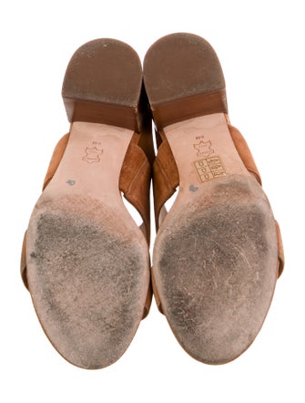 Tory Burch Signature Logo Suede Slingback Sandals