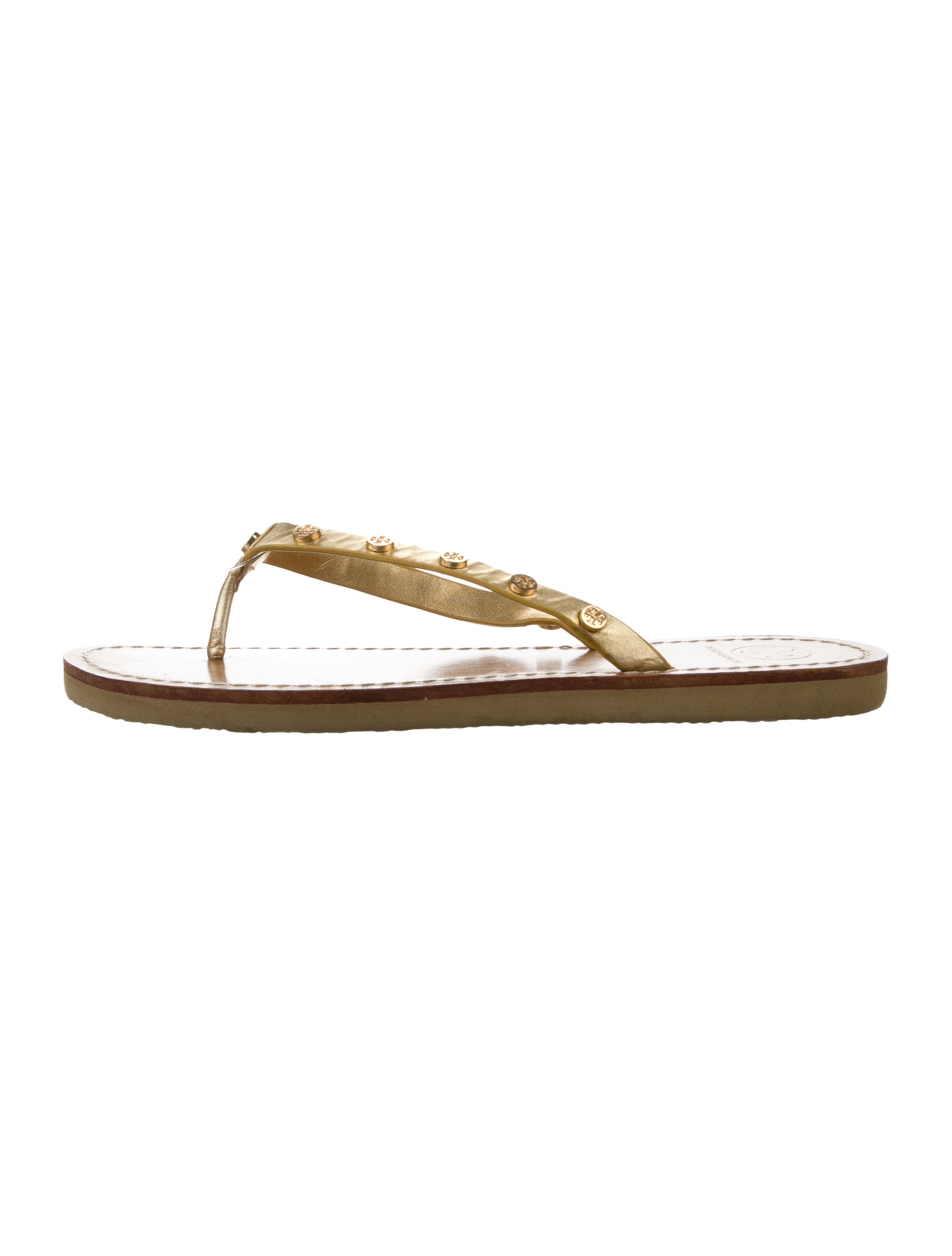 Tory Burch Leather Flip Flops