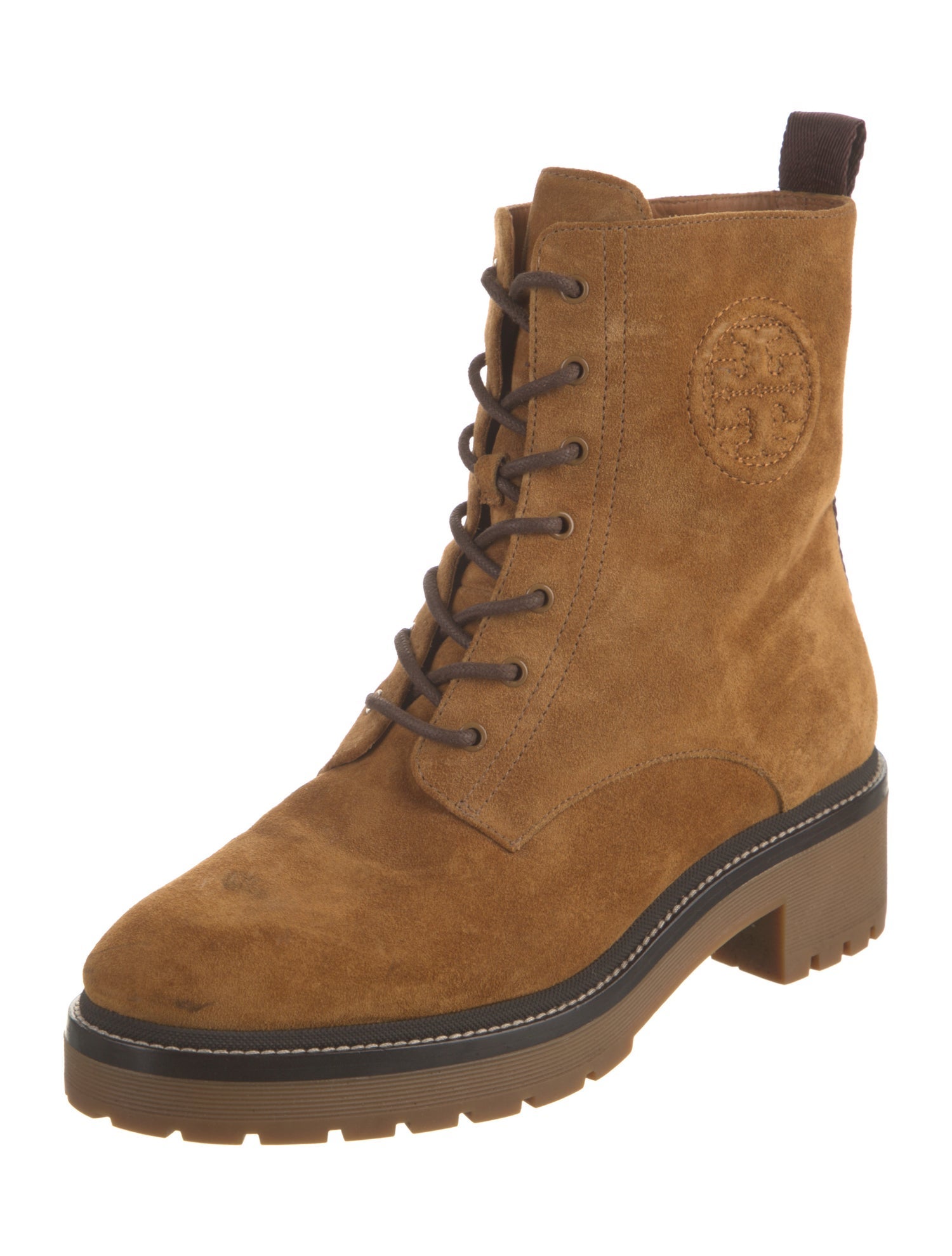 Tory Burch Suede Combat Boots