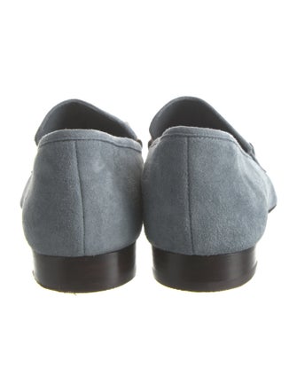 Tory Burch Suede Chain-Link Accents Loafers