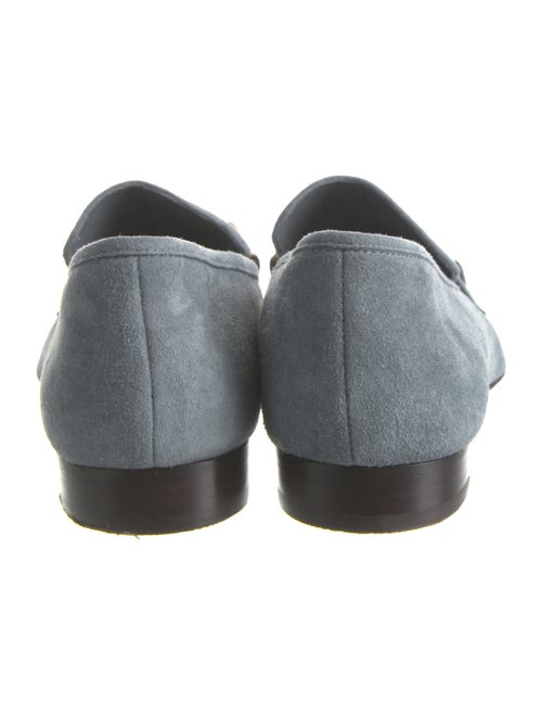 Tory Burch Suede Chain-Link Accents Loafers