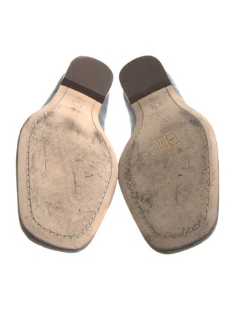 Tory Burch Suede Chain-Link Accents Loafers