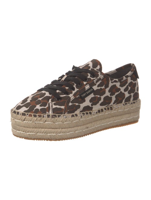 Tory Burch Canvas Animal Print Espadrille Sneakers