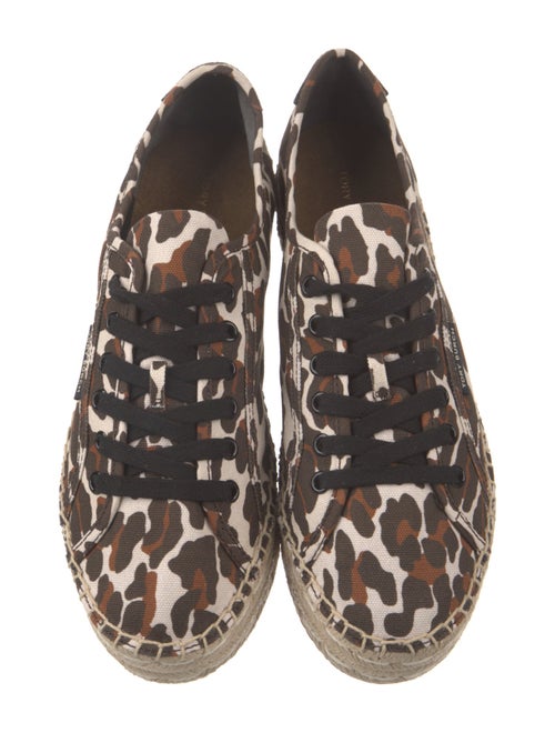 Tory Burch Canvas Animal Print Espadrille Sneakers