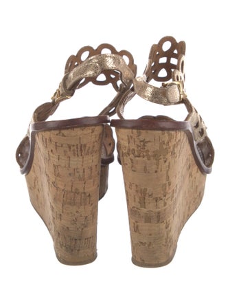 Tory Burch Leather Printed Slingback Sandals