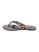 Tory Burch Ponyhair Printed Flip Flops