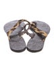 Tory Burch Ponyhair Printed Flip Flops