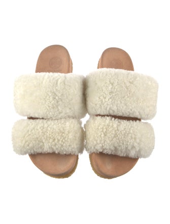 Tory Burch Shearling Slides