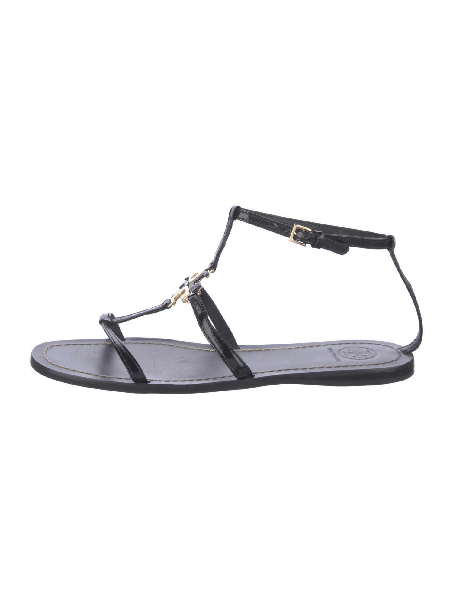 Tory Burch Patent Leather T-Strap Sandals