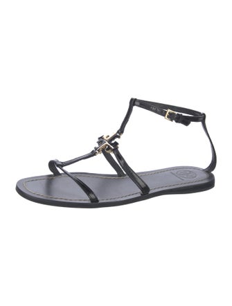 Tory Burch Patent Leather T-Strap Sandals