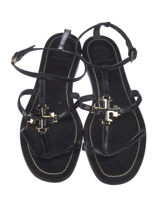 Tory Burch Patent Leather T-Strap Sandals