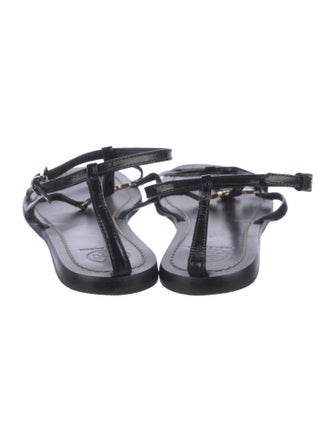 Tory Burch Patent Leather T-Strap Sandals