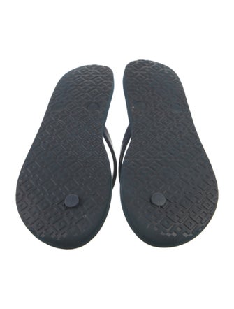 Tory Burch Rubber Floral Print Flip Flops