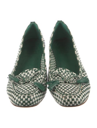 Tory Burch Leather Printed Ballet Flats